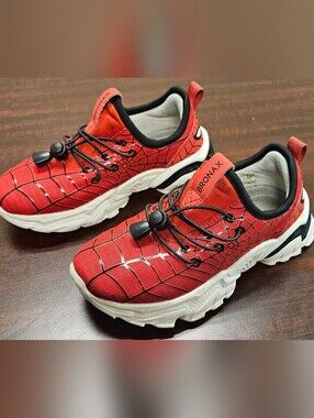 Red Spider-Man Kids Sneakers with White Sole